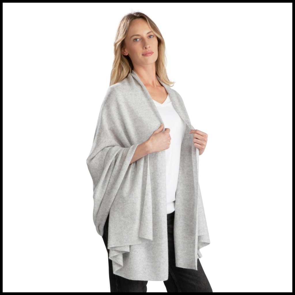 Oversized Cashmere Travel Wrap Shawl Scarf Elegant Minimal Lightweight Chic